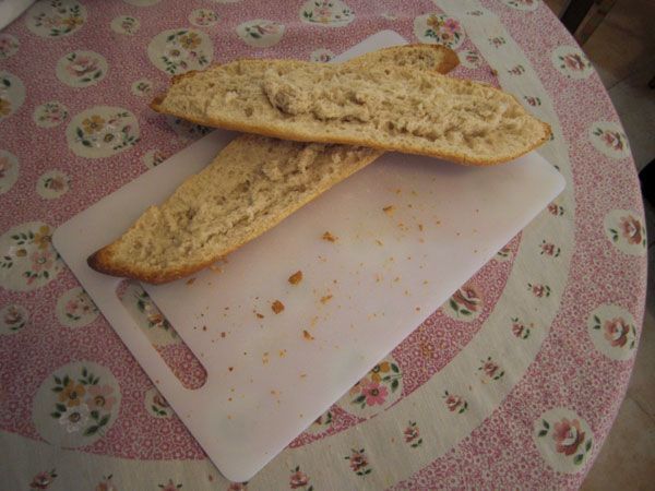 Spanish bocadillo: loaf of bread