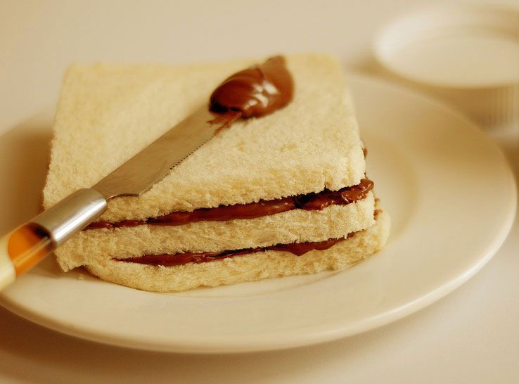 hazelnut chocolate sandwhic