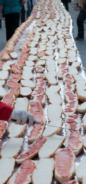 Spanish food - cold meat bocadillos
