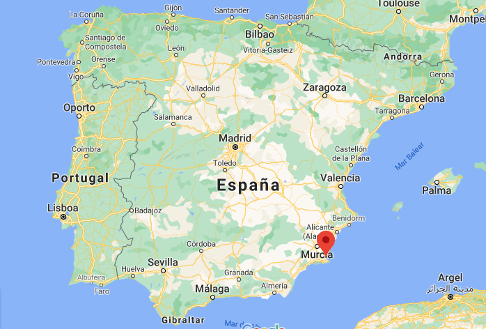 Los Alcazares Spain map