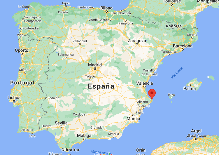 Denia Spain map
