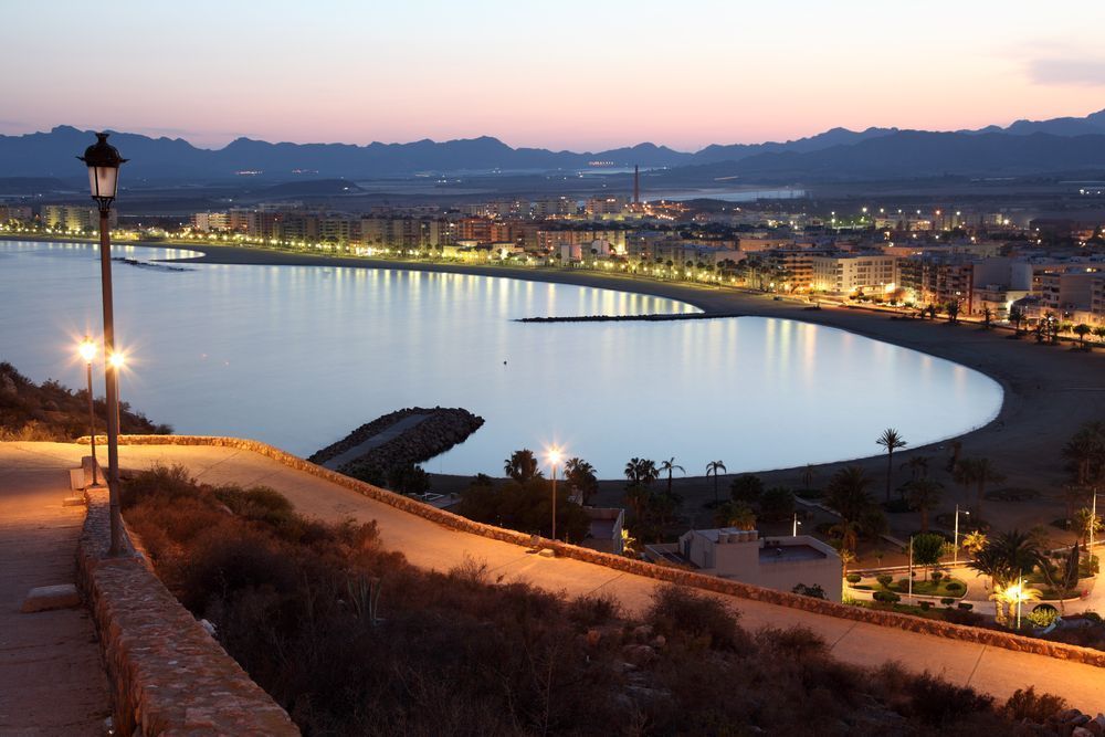 Night view aguilas spain