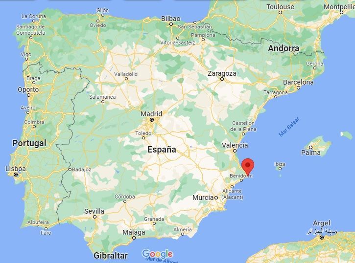 Moraira Spain map