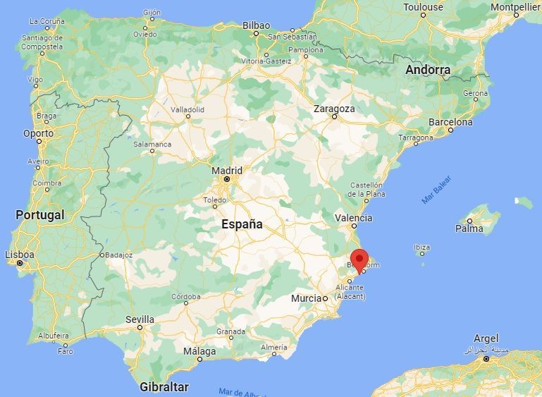 Villajoyosa Spain map